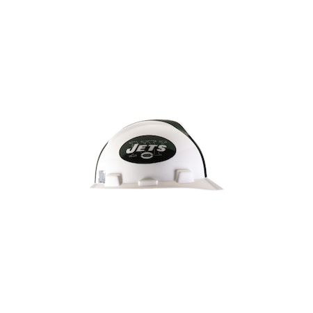 Msa Safety HARDHAT CAP, V-GARD, 1-TOUCH, NFL NEW YORK JETS,  818404